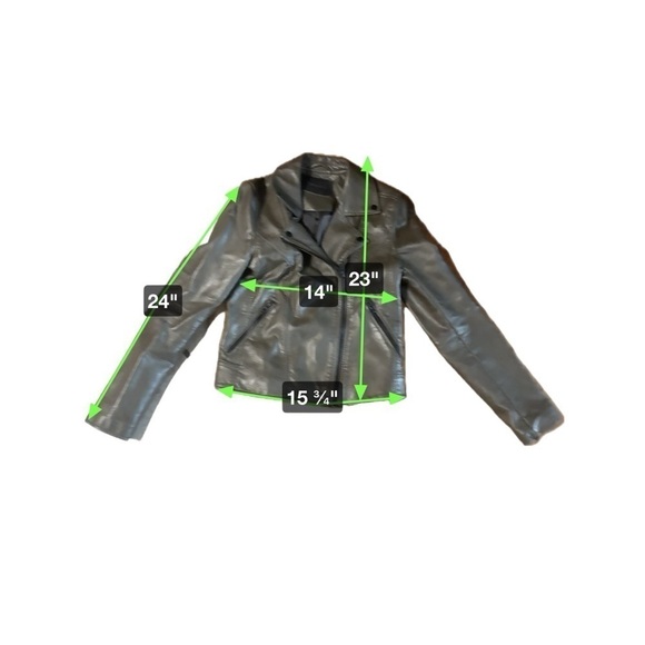 Blank NYC Dark Gray Faux Leather Moto Biker Jacket Size XS Nordstrom Zipper - Picture 4 of 13